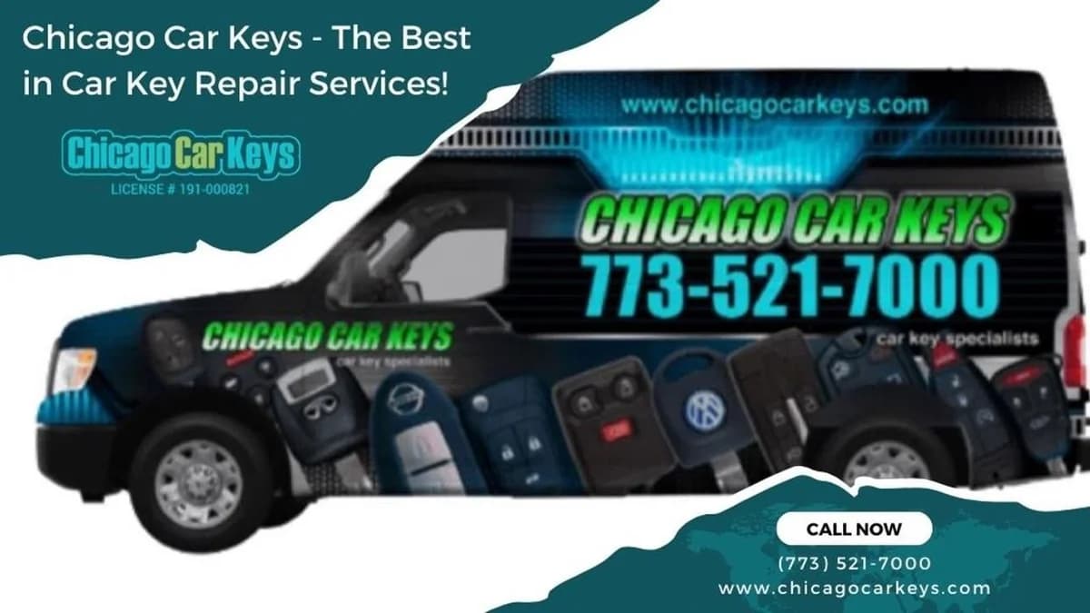 Chicago Car Keys branded mobile service van - Fully equipped locksmith vehicle serving Chicago and surrounding areas